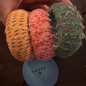 RHODE x Target Set of 3 Bangle Bracelets Mixed Prints NWT